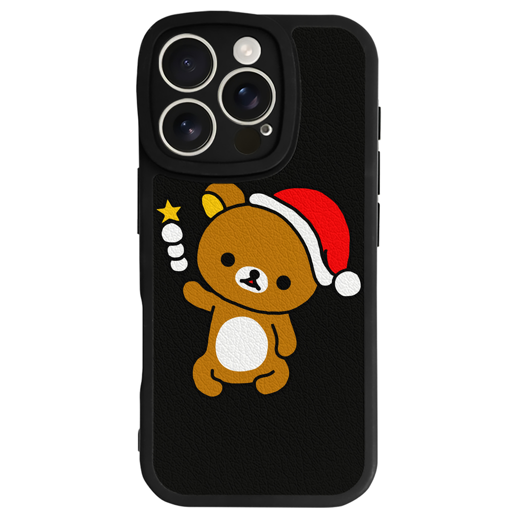 （画像用） リラックマ リラックマ キイロイトリ Rilakkuma Korilakkuma Kiiroitori 【iPhone 16シリーズ対応】シリコンスマホケース（レザー調） 材質：シリコン